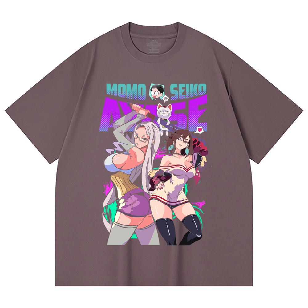 230 Gsm 100% Cotton Dandadan V22 Momo Seiko Print Unisex Heavy Cotton T Shirt