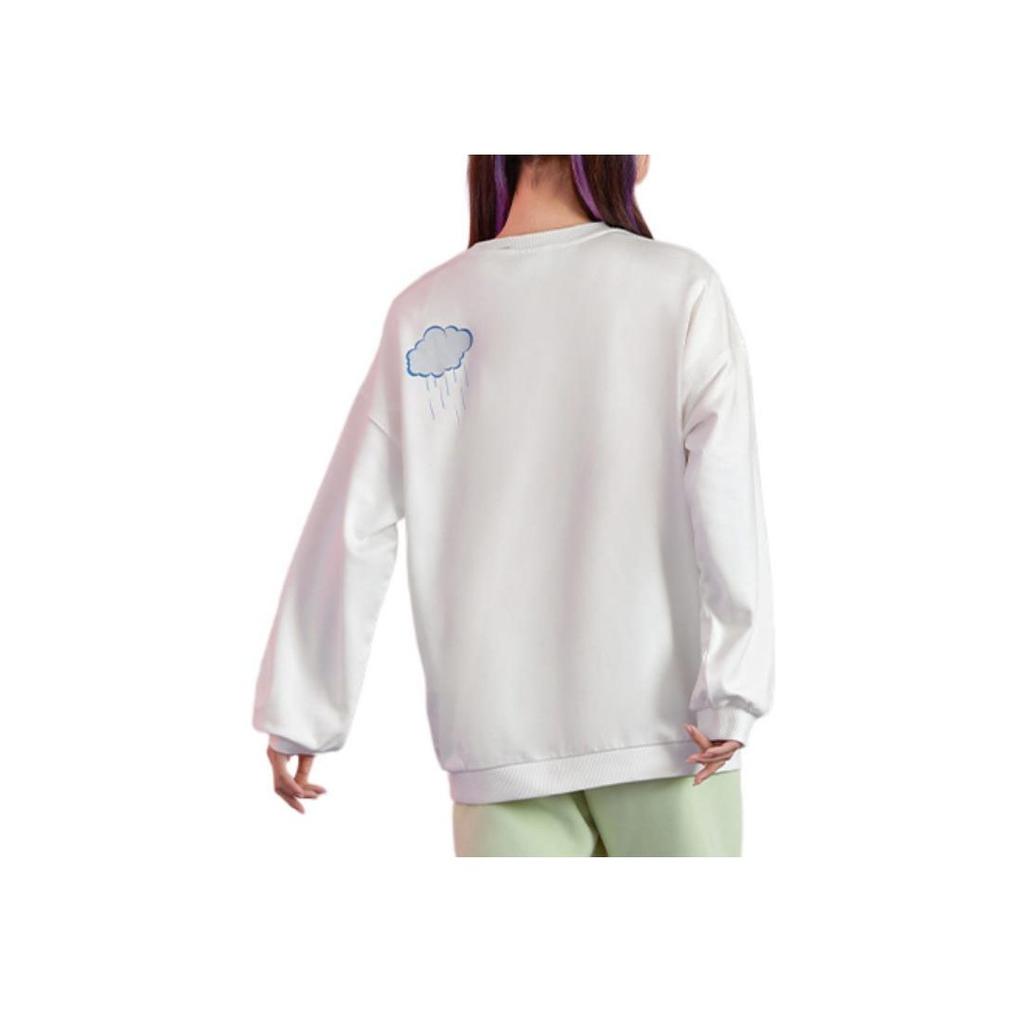 Li Ning X Disney Collaboration Sports Lifestyle Series Cartoon Pattern Printed Crew Neck Pullover Long Sleeve Sweatshirt Women Sweatshirt AWDS596-1