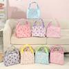 Portable Bento Bag With Insulation For Girls Featuring Kuromi And Melody Printed Oxford Cloth For School And Work