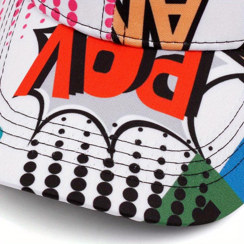 2 Graffiti Hip Hop Street Fashion Hats Men's and Women's Sports Duck Tongue Hats and Simple Poker Pendant Necklace Men's and Women's Set