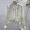 Summer Clothes Chinese Style High-End Nail Bead Embroidery Sun Protection Jacket Round Neck Design Baseball Jacket Top