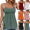 Women's Casual Sleeveless Color Patchwork Camisole Top Patchwork Camisole Top