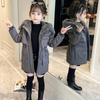 Winter Little Girl Cotton Jacket Girl's Plush Thickened Coat Velvet Keep Warm Jacket for Girls Parka Snowsuit Hooded Teenagers Children Outerwear