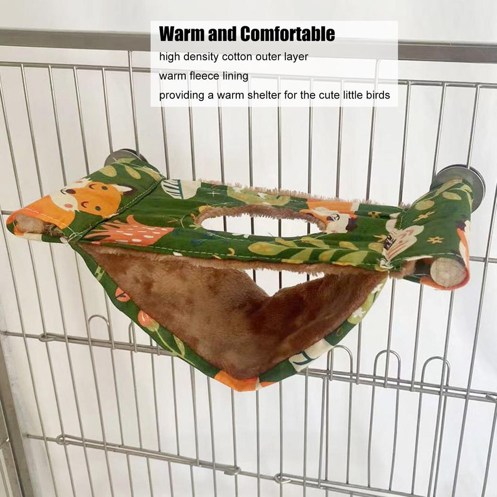 Bird Bed Hanging Hammock Warm Plush Double Layer Reduce Anxiety Bird Cage Plush Bed for s