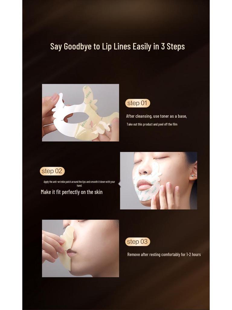 Hydrogel Anti-Wrinkle Patches for Perioral, Nasolabial Folds & Mouth Lines - Firming & Anti-Aging Solution