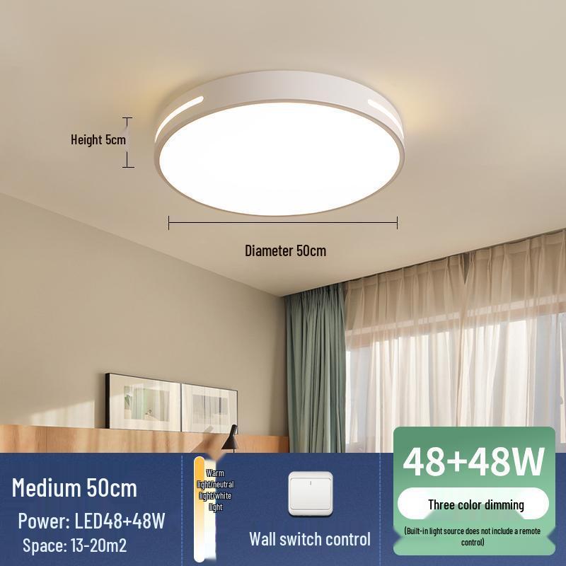 2025 Modern LED Ceiling Light for Bedroom, Study, or Living Room - Round and Simple Design