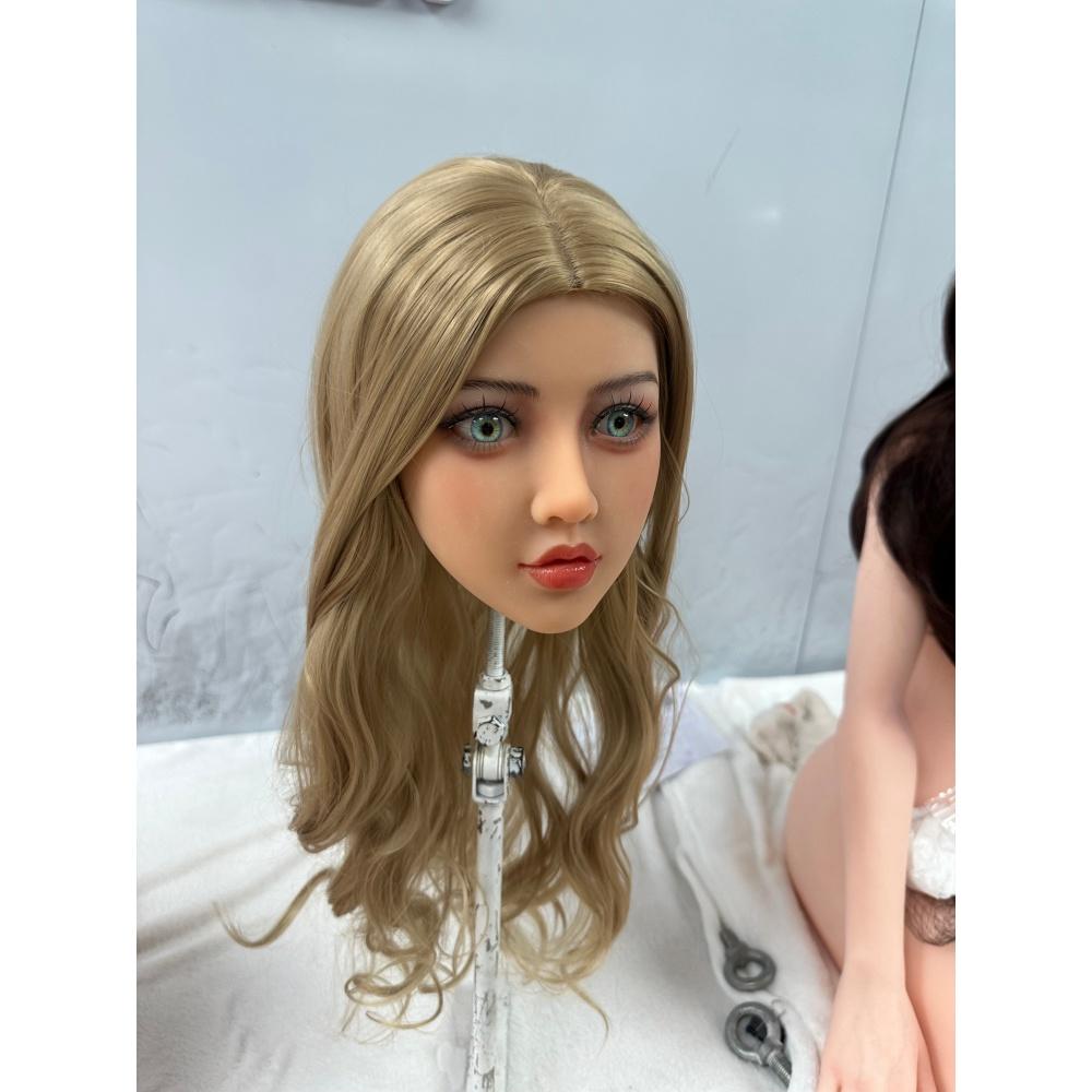 Men's Sex Doll Head TPE Oral Sex With Mouth Blonde Girlfriend Masturbation Cup Real Skin Feel Erotic Sex Toy