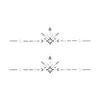 Sticker Tatuaggio Adesivo Lunga Striscia Totem Linea Dita Multi-Immagine Fiore Semplice Liscio Sole Luna Stella Schiena Vita Colonna Vertebrale