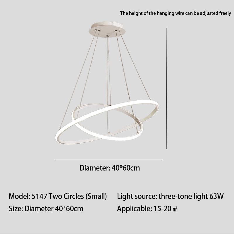 Dining Room Ring Chandelier Led Hanging Lamp Round Circle Black Chandelier for Living Room Bedroom Kitchen Indoor Decor Lighting