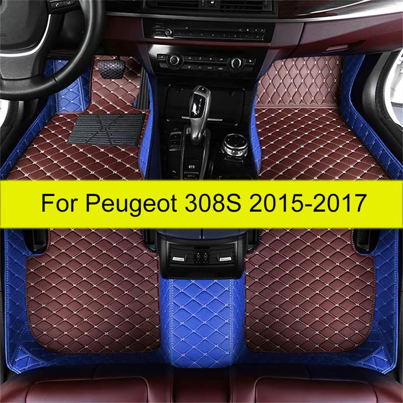 Car Floor Mats For Peugeot 308S 2015 2016 2017  Auto Foot Pads Automobile Carpet Cover Interior Accessories