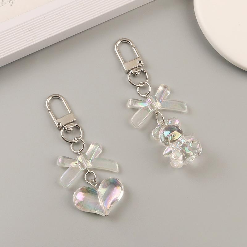 Love Heart Bear Shaped Keychains Wedding Party Gift Backpack Hanging Pendants Handbag Pendant Accessories For Women Girls Gift