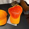 Peaked Embroidered Letter Hat Cotton Creative Orange Cap Orange Baseball Cap  Men