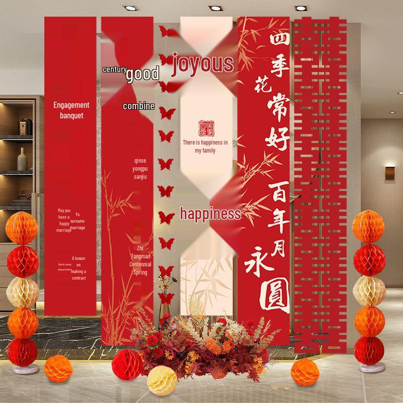 Elegant Wedding Hanging Banner for Atmosphere and Scene Decoration