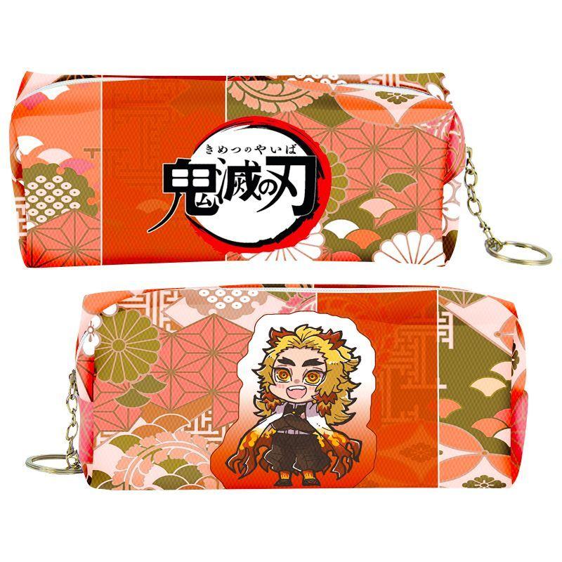 Slayer Demon Cartoon Animation Peripheral Pencil Case Stationery Box Pencil Coin Purse PU Zipper Nezuko Mitsuri Butterfly Ninja