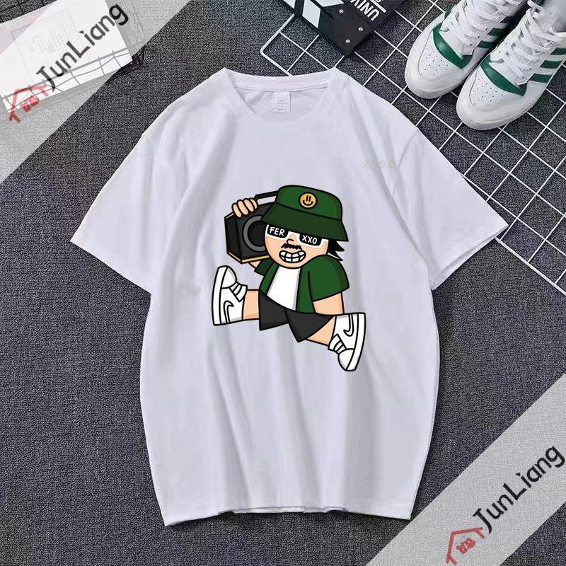 Ferxxo Breathable Tshirt Rapper Feid Printed Tshirts Summer Short Sleeve Tee Hip Hop Unisex Women Streetwear Tshirt