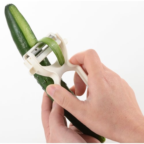 Yoshikawa Double Peeler, White, 11.5 X 7.5 X 2.4 Cm, SJ1811