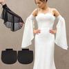1Pair Women Sunscreen Long Detachable Sleeves Simple Decorative Tulle Sheer Arm Warmers for Wedding or Daily Wear Accessories