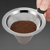 Double Layer Stainless Steel Reusable Coffee Filter Holder - Coffee Tea Strainer Essential Coffee Making Accessory