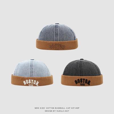 Korean Fashion Embroidered Denim Cap for 1-3 Year Olds - Unisex Spring/Summer Style