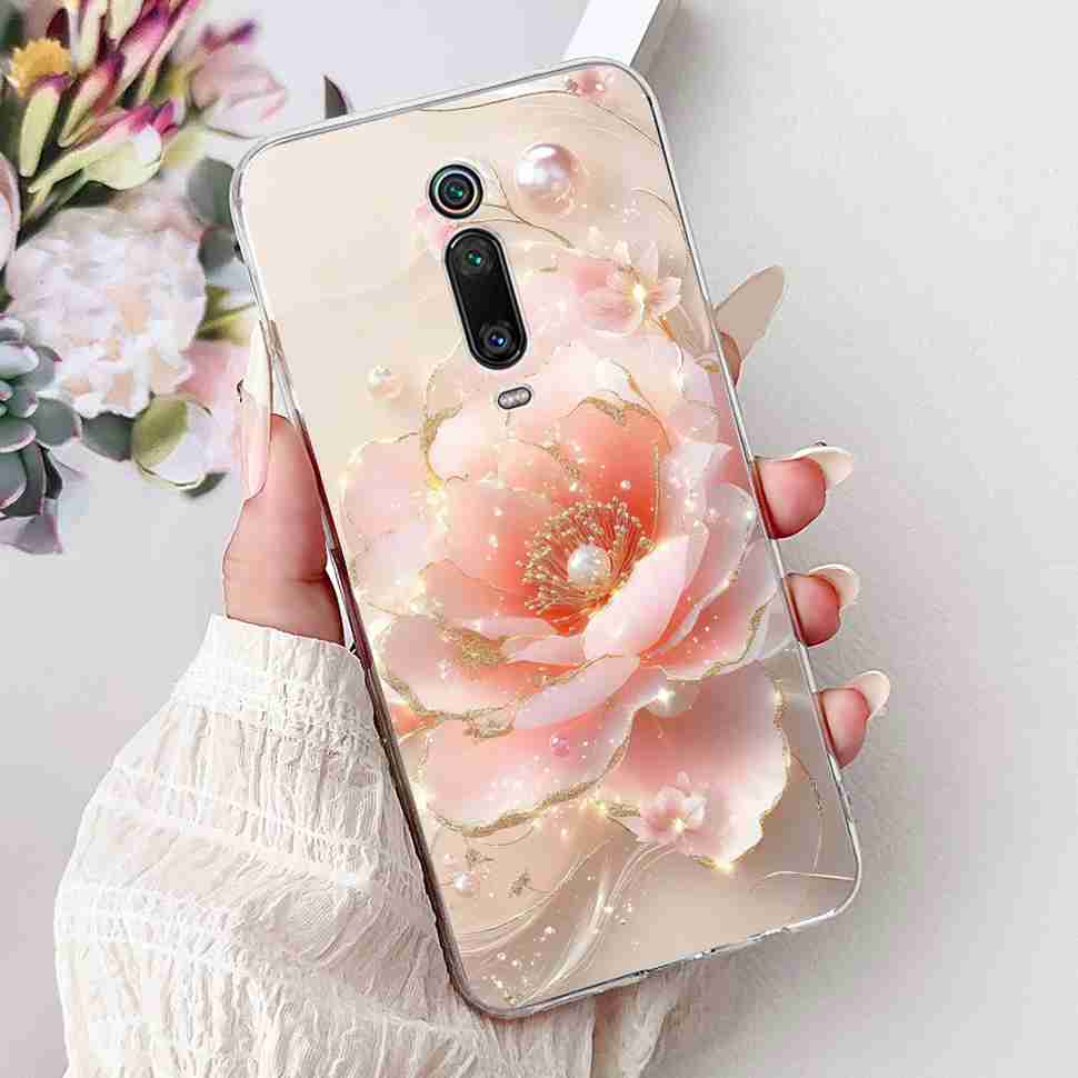 For Xiaomi Mi 9T M1903F10G Case Fashion Painting Soft Silicone TPU Cover For Xiaomi Mi 9T Mi9t 6.39" Flower Girl Phone Casing