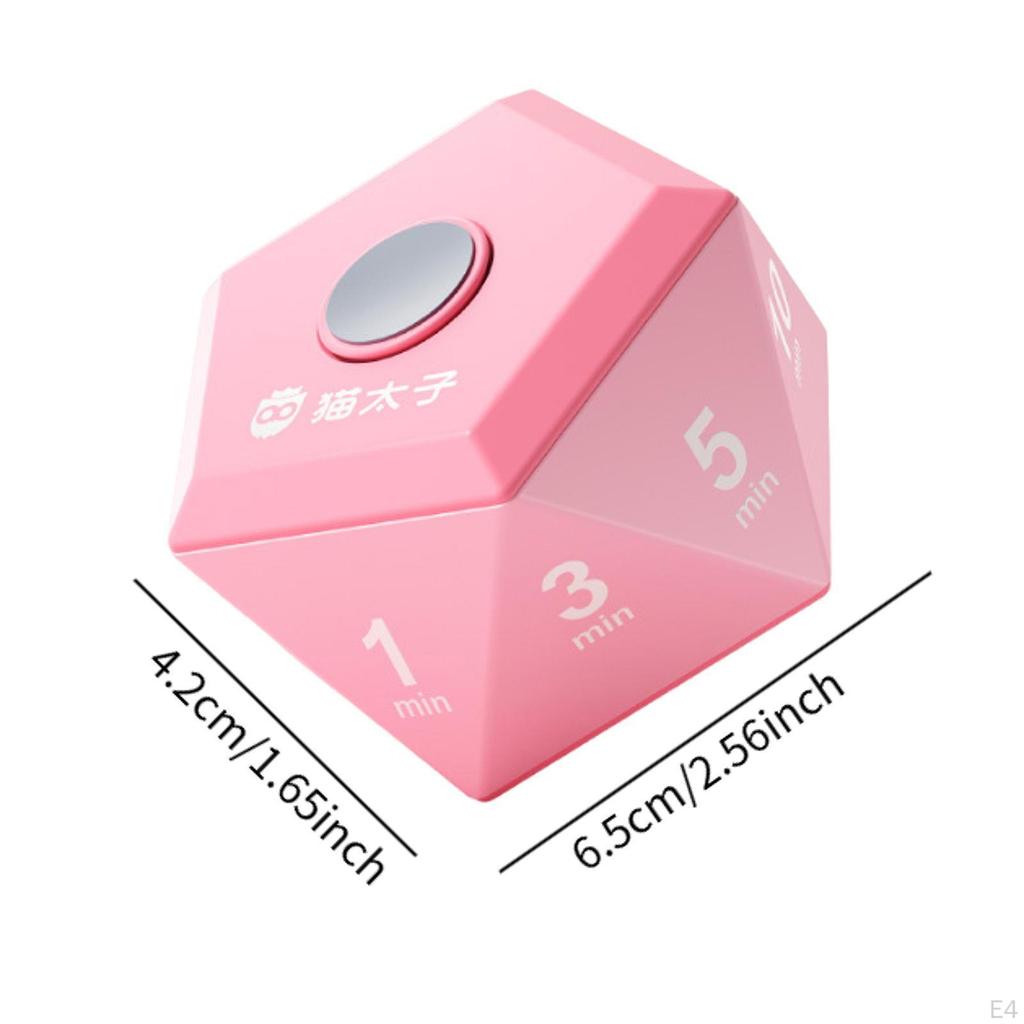 Barn Kube Timer Egendefinert Tidsenhet for Kjøkkenbruk Og Studiehåndtering 6,5x6,5x4,2cm