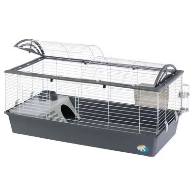 Ferplast Casa 120 Rabbit and Guinea Pig Cage, Grey Base, 119 x 58 x 61 cm
