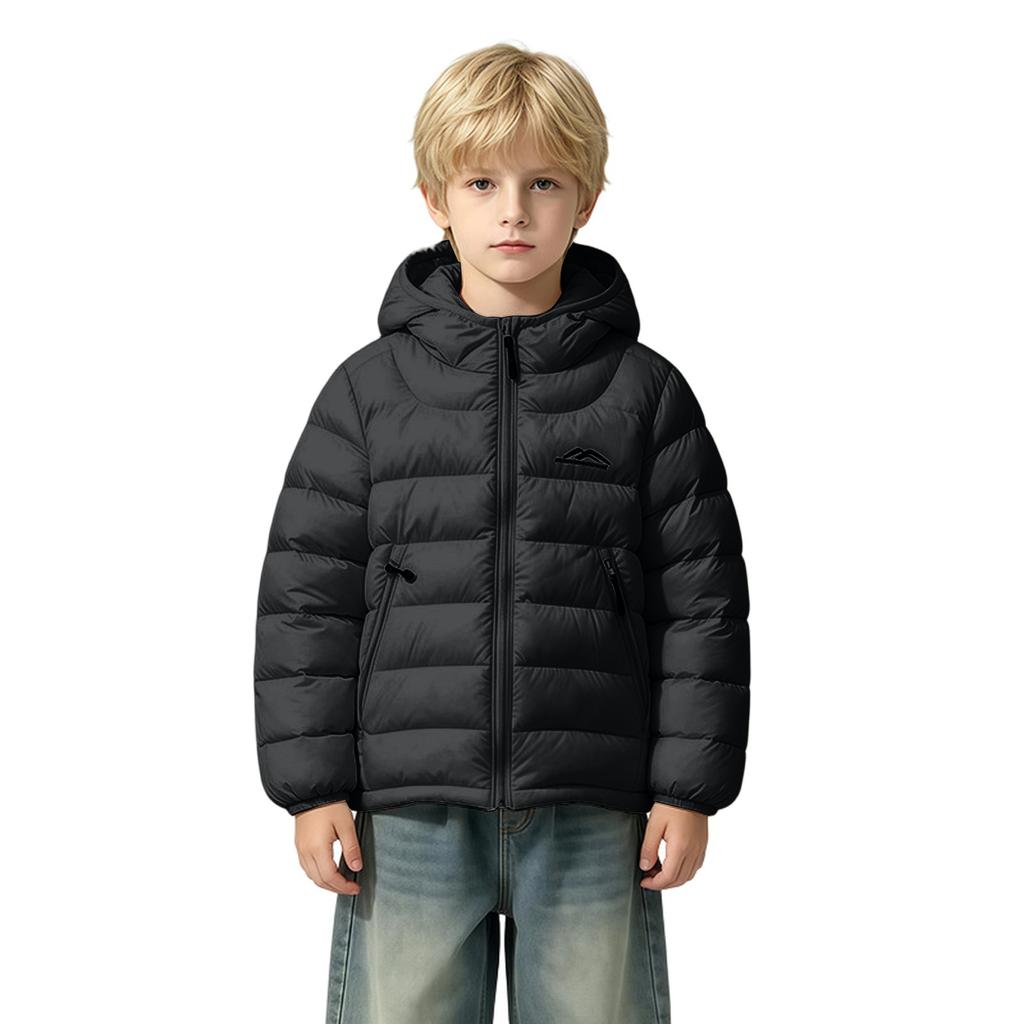 Kinder Kapuzen-Reißverschlussjacke mit Taschen für Freizeit und Outdoor-Aktivitäten
