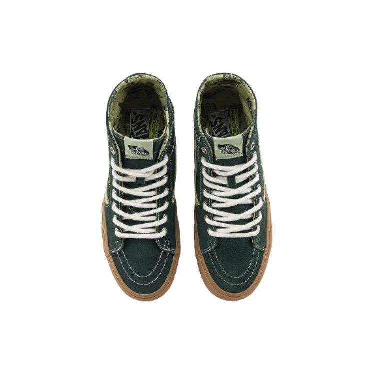 Vans Versatile Comfortable Simple High-Top Skate Shoes Unisex Sneakers Green VN0009Q0BZ0