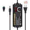 Adjustable Power Supply Variable AC-DC Power Adapter Laboratory 3V-24V-3A with US/EU Plug Female Home Appliance Alligator Clip