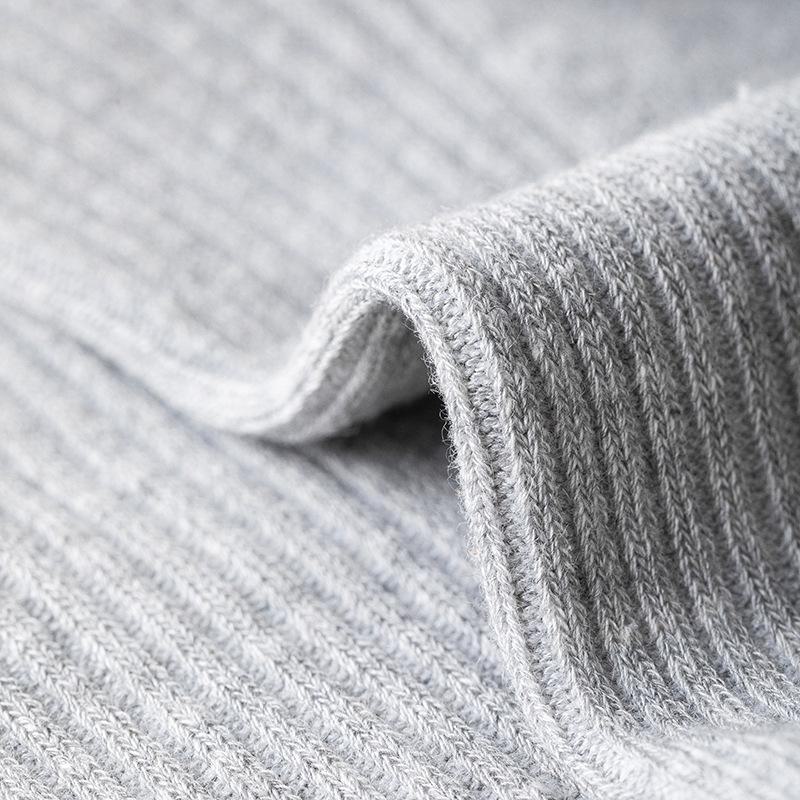 Mid-Tube Sportsocken für Herren - Einfarbige Baumwolle für Frühling, Herbst und Winter