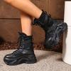 Trendige Damen-Freizeit-Tooling-Stiefel mit dicker Sohle, vielseitige Kurzstiefel