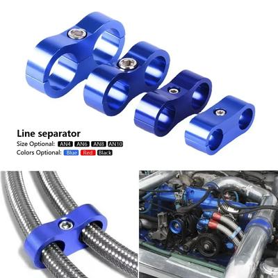 New Car Part AN4 AN6 AN8 AN10 Billet Oil Fuel Water Hose Tube Seprator Divider Clamp Line Pipe Clamp Tubing Bracket Clamp
