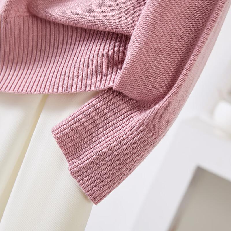 Jinjv Women's Silk Blend Contrast Color Knit Polo Sweater