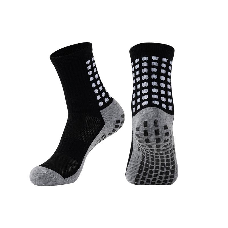 

Two Wolves Anti-Slip Mid-Calf Football Socks - Thick, Sweat-Wicking, Odor-Resistant Towel Bottom Sports Socks Child Universal чёрный