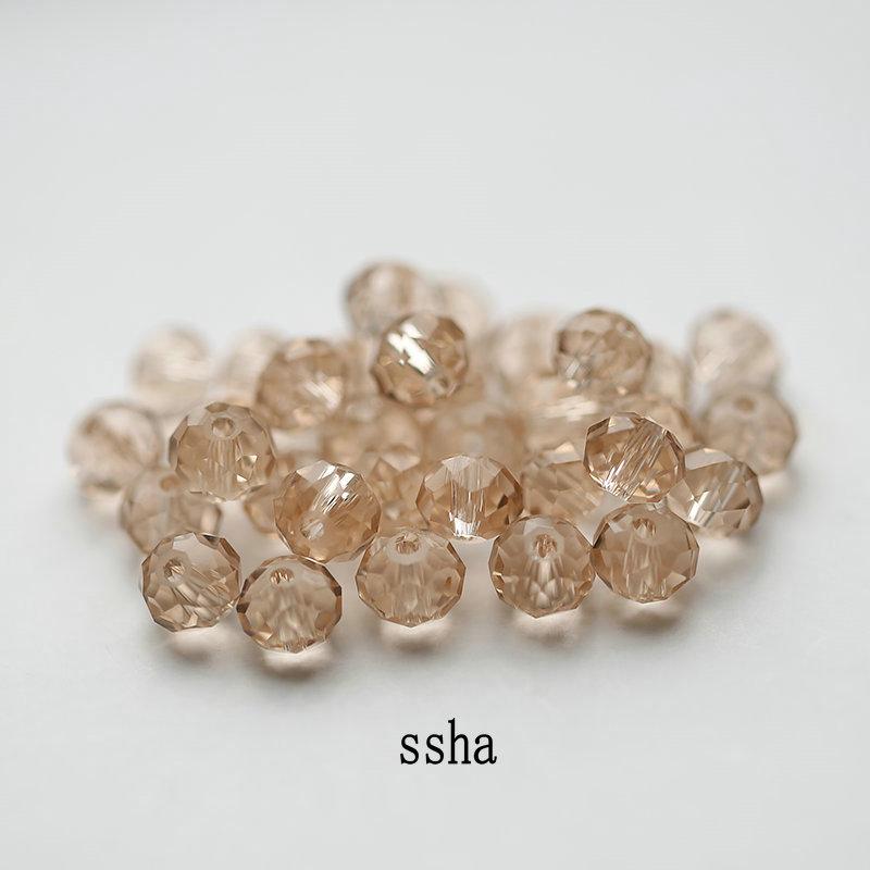 Big Sale 6-8mm Crystal Round Beads Colorful Charms Glass Loose Beads for Jewelry Making Necklace Bracelet Accessories