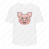Happy Pig Face Mens  Womens Cotton TShirts Summer Oneck Womens Print T Shirt Classic Simple Cartoon Kawaii Style Tee