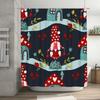 Vintage Mushroom Pattern Shower Curtain Waterproof Fabric Bathroom Decor Home Decoration Red White Blue Green Yellow Flower Desi