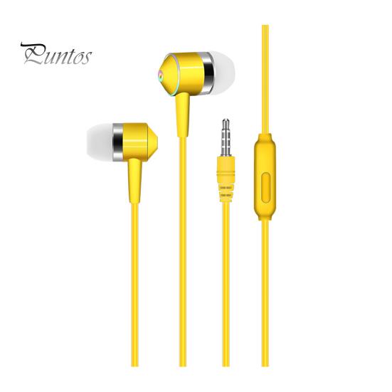 Wired Earphone with Microphone Comfortable Wired Headset Surround Bass Sound In-ear Headphone for Music Call