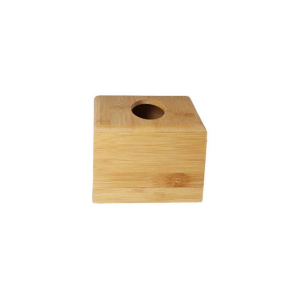 Square Western restaurant Bamboo Eco-Friendly Storage box Tissue Rack Napkin holder Tissue Holder