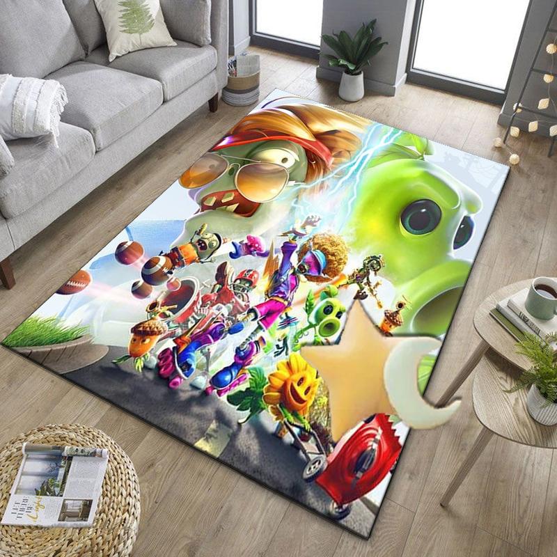 Vibrant Battle Zombies Office Rug Chair Mat, Game Carpet, Suitable for Front Door, Bedroom, Living Room, Desk, Holiday Gift