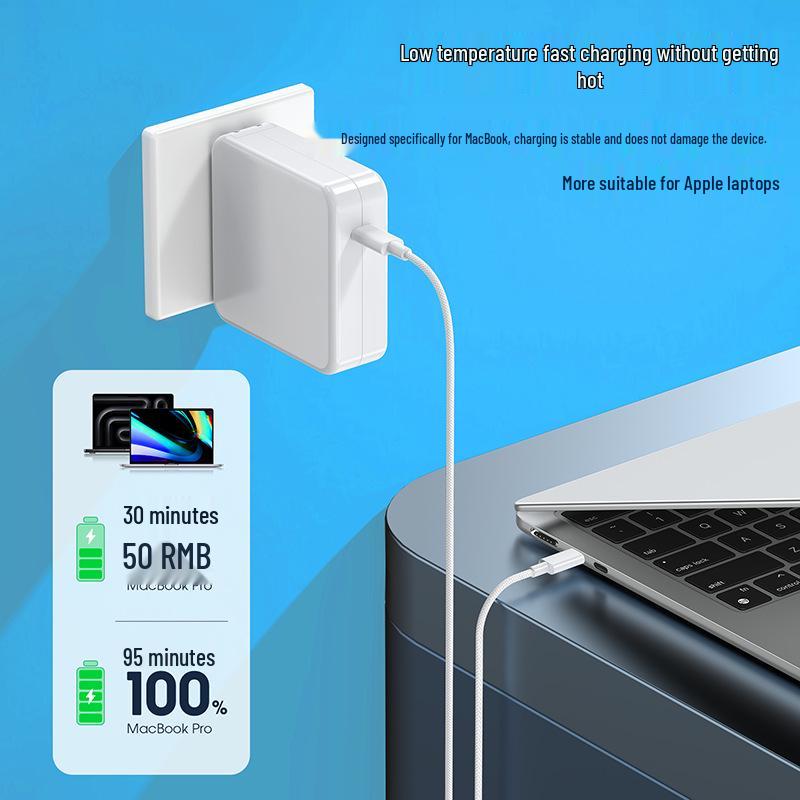 Apple-Compatible 100W Gallium Nitride Type-C Charger for MacBook