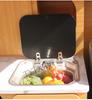 Folding RV Stainless Steel Sink with Lid for Kitchen and Vegetable Washing