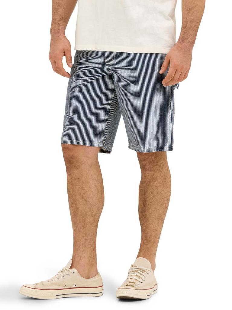 Lee Legendary Workwear Carpenter Hickory Painter Triple Stitch Railroad Size 38 Shorts, Stripe,