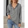 YYFS Women's Fashion Casual Stripe Print Long Sleeve Hooded Hoodies & Sweatshirts