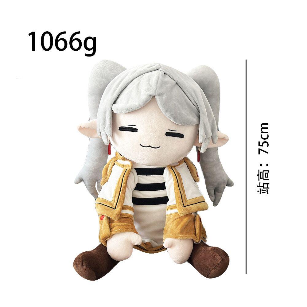 75cm Frieren Plüschtier Bei der Beerdigung Elf Frieren Plüschtier Baumwoll-Stofftier Kawaii Figuren Anime Zubehör Heimdekoration Handwerk