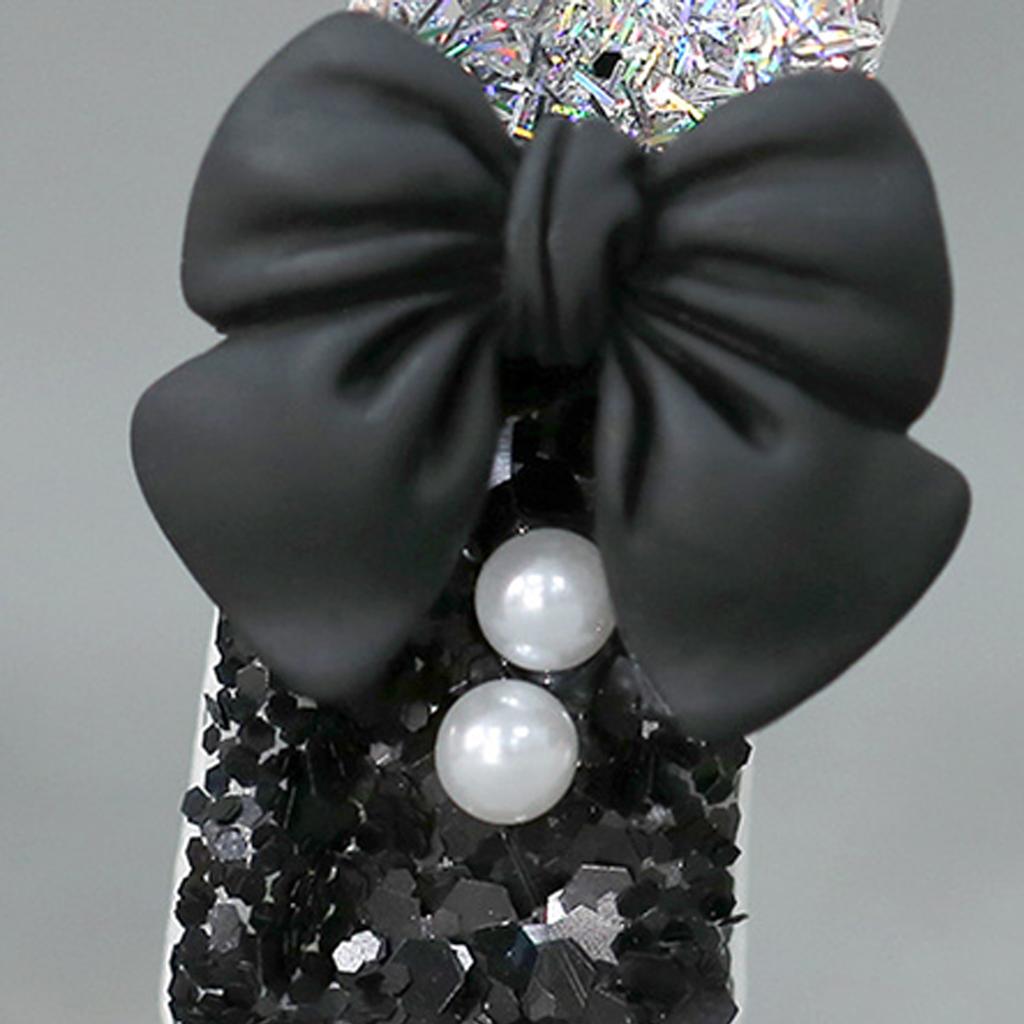 0-9 Birthday Candles, 2.95 Inch Pink Bow Glitter Number Candles Cake Topper Decorations for Kids Girls Adults Birthday Wedding A