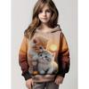 Girls Clothes Hoodies Cute Cat 3D Print Child Sweatshirt Autumn Cartoon Clothes for Children Girl Tops Fashion Children Clothes