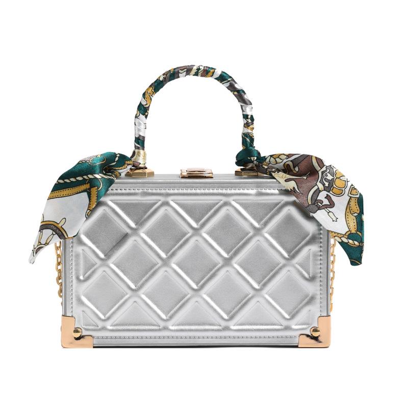 Exquisite women's plaid armpit bag simple bag casual box crossbody bag