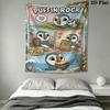 Puffin Rock Joy Wall Hanging Printed Fabric Blanket Decorative Tapestries for Bedroom Living Room Home Decor