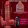 8.4" Heating Thrusting Vibrating Dildo, Tongue Licking Silicone Stimulator with Suction Cup, USB Rechargeable Remote Toy
